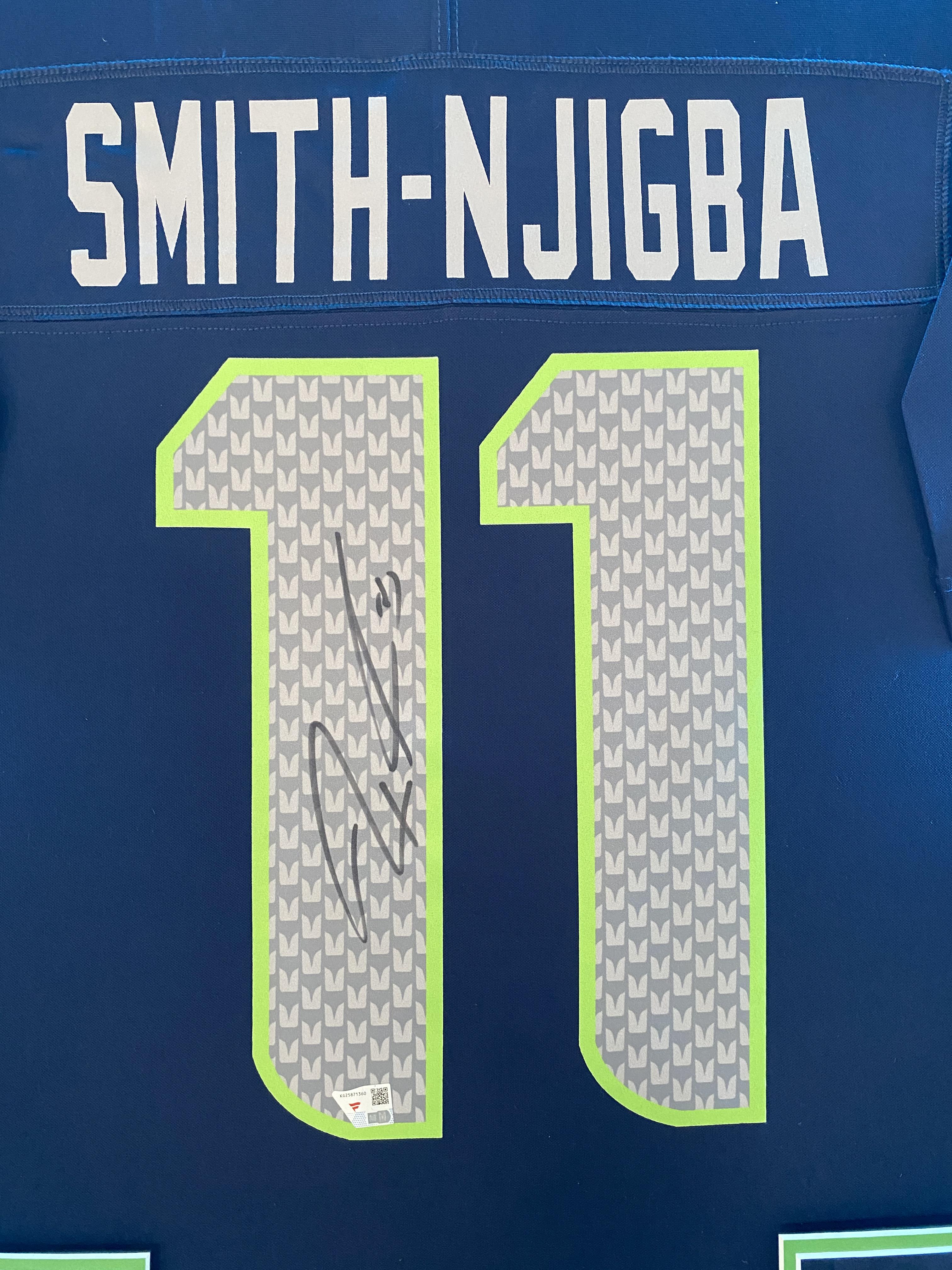 Jaxon Smith-Njigba Signed Seahawks Super Bowl Champs Custom Framed Jersey Display with LED Lights (Fanatics) at PristineAuction.com Jaxon Smith-Njigba Signed Seahawks Super Bowl Champs Custom Framed Jersey Display with LED Lights (Fanatics) at PristineAuction.com