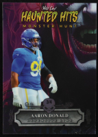 Aaron Donald 2024 Wild Card Haunted Hits Monster Hits Dracula Purple Rainbow Foil #HHD-AD #3/4 at PristineAuction.com