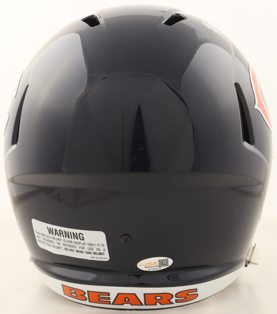 Brian Urlacher Signed Bears Full-Size Speed Helmet Inscribed "HOF 18" (JSA) at PristineAuction.com Brian Urlacher Signed Bears Full-Size Speed Helmet Inscribed "HOF 18" (JSA) at PristineAuction.com