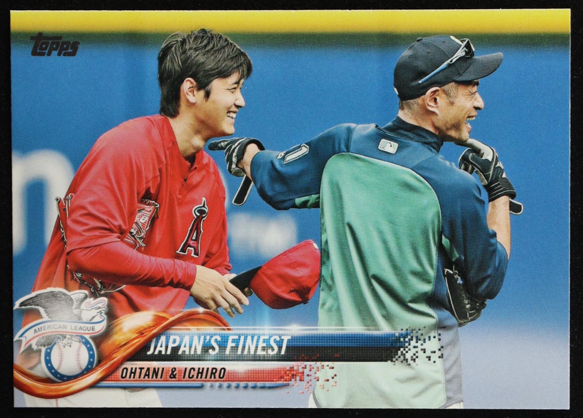 Shohei Ohtani RC / Ichiro Suzuki 2018 Topps Update #US153 Japan's Finest at PristineAuction.com Shohei Ohtani RC / Ichiro Suzuki 2018 Topps Update #US153 Japan's Finest at PristineAuction.com