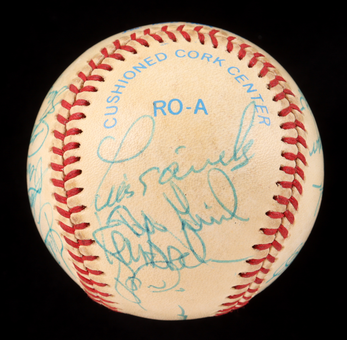 1983 Angels OAL Baseball Team-Signed by (19) with John McNamara, Tommy John, Bob Boone, Steve Brown (Beckett) at PristineAuction.com 1983 Angels OAL Baseball Team-Signed by (19) with John McNamara, Tommy John, Bob Boone, Steve Brown (Beckett) at PristineAuction.com