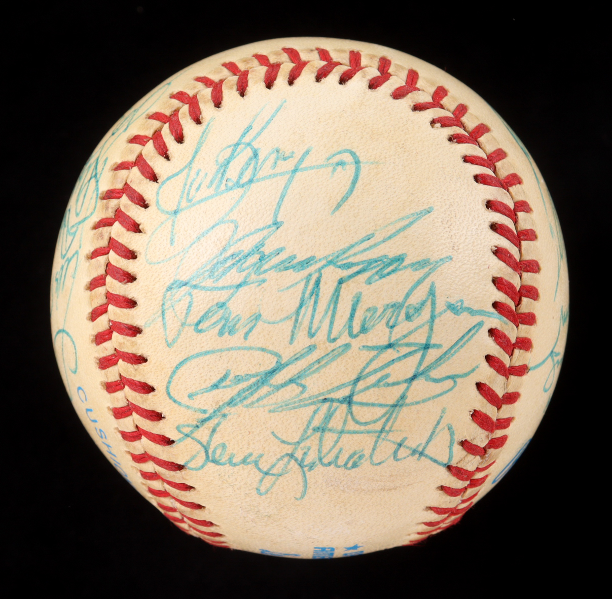 1983 Angels OAL Baseball Team-Signed by (19) with John McNamara, Tommy John, Bob Boone, Steve Brown (Beckett) at PristineAuction.com 1983 Angels OAL Baseball Team-Signed by (19) with John McNamara, Tommy John, Bob Boone, Steve Brown (Beckett) at PristineAuction.com