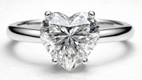 3.00 Carats Lab Grown Diamond Ring G, VVS2 | $5,000 Estimated Retail Value (UGL & IGI Certs) | Heart Brilliant Cut| Brand New at PristineAuction.com