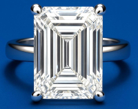 Gigantic 10.08 Carats Lab Grown Diamond Ring F, VVS2 | $15,000 Estimated Retail Value (UGL & IGI Certs) | Emerald Cut| Brand New at PristineAuction.com