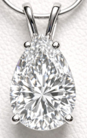 4.00 Carats Lab Grown Diamond Pendant G, VS2 | $6,400 Estimated Retail Value (UGL & IGI Certs) | Pear Brilliant Cut| Brand New at PristineAuction.com