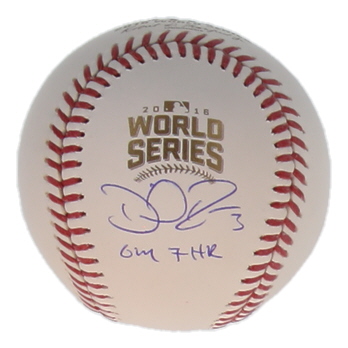 David Ross Signed 2016 World Series Logo Baseball Inscribed "GM 7 HR" (Schwartz) at PristineAuction.com David Ross Signed 2016 World Series Logo Baseball Inscribed "GM 7 HR" (Schwartz) at PristineAuction.com