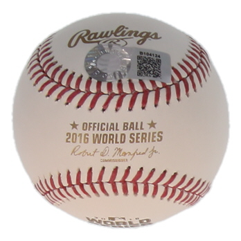 David Ross Signed 2016 World Series Logo Baseball Inscribed "GM 7 HR" (Schwartz) at PristineAuction.com David Ross Signed 2016 World Series Logo Baseball Inscribed "GM 7 HR" (Schwartz) at PristineAuction.com
