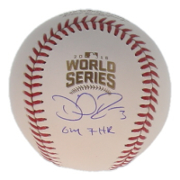 David Ross Signed 2016 World Series Logo Baseball Inscribed "GM 7 HR" (Schwartz) at PristineAuction.com