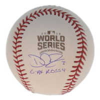 David Ross Signed 2016 World Series Logo Baseball Inscribed "G-Pa Rossy" (Schwartz) at PristineAuction.com