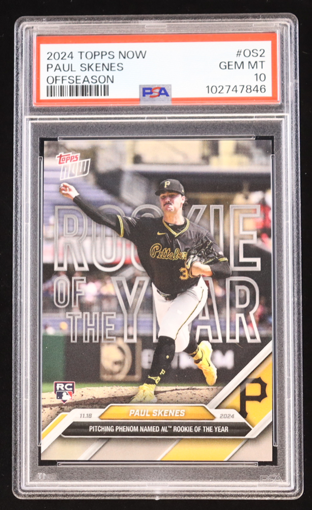 Paul Skenes 2024 Topps Now Offseason #OS2 RC (PSA 10) at PristineAuction.com Paul Skenes 2024 Topps Now Offseason #OS2 RC (PSA 10) at PristineAuction.com