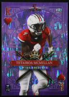 Tetairoa McMillan 2024 Wild Card 5 Card Draw Stacked Deck King Of Hearts Purple Stealth #SDPH-TMN #2/4 RC at PristineAuction.com