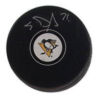 Evgeni Malkin Signed Penguins Logo Hockey Puck (JSA) at PristineAuction.com