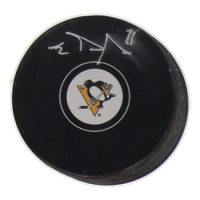 Evgeni Malkin Signed Penguins Logo Hockey Puck (JSA) at PristineAuction.com