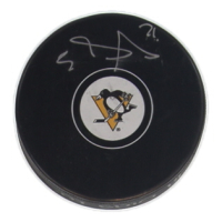 Evgeni Malkin Signed Penguins Logo Hockey Puck (JSA) at PristineAuction.com