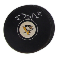 Evgeni Malkin Signed Penguins Logo Hockey Puck (JSA) at PristineAuction.com