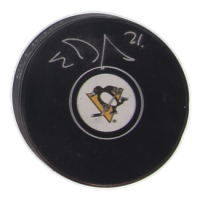 Evgeni Malkin Signed Penguins Logo Hockey Puck (JSA) at PristineAuction.com