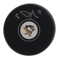 Evgeni Malkin Signed Penguins Logo Hockey Puck (JSA) at PristineAuction.com