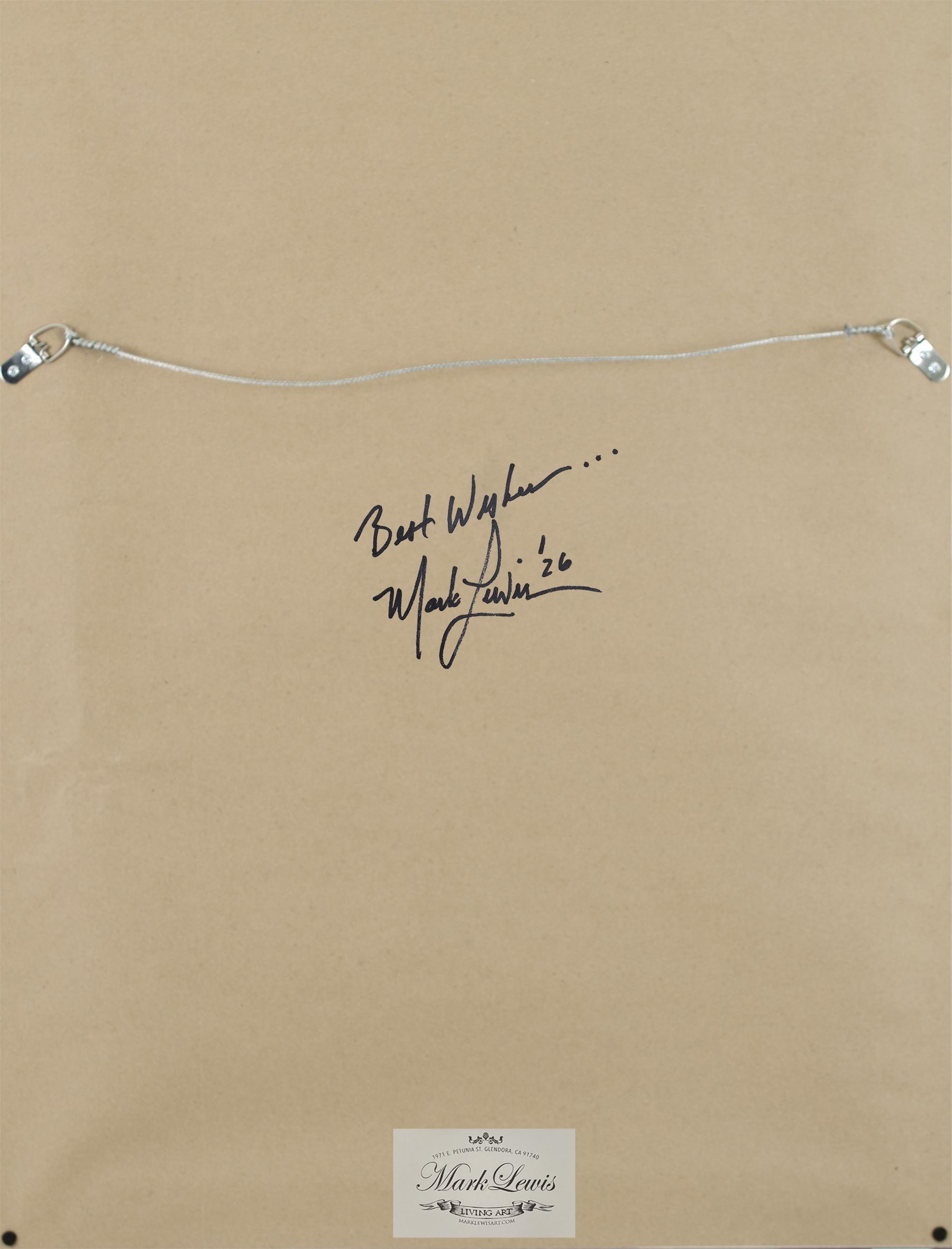 Mark Lewis Original Custom Framed Abstract Painting On Glass 010-26 (Lewis) at PristineAuction.com Mark Lewis Original Custom Framed Abstract Painting On Glass 010-26 (Lewis) at PristineAuction.com