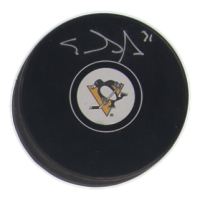 Evgeni Malkin Signed Penguins Logo Hockey Puck (JSA) at PristineAuction.com