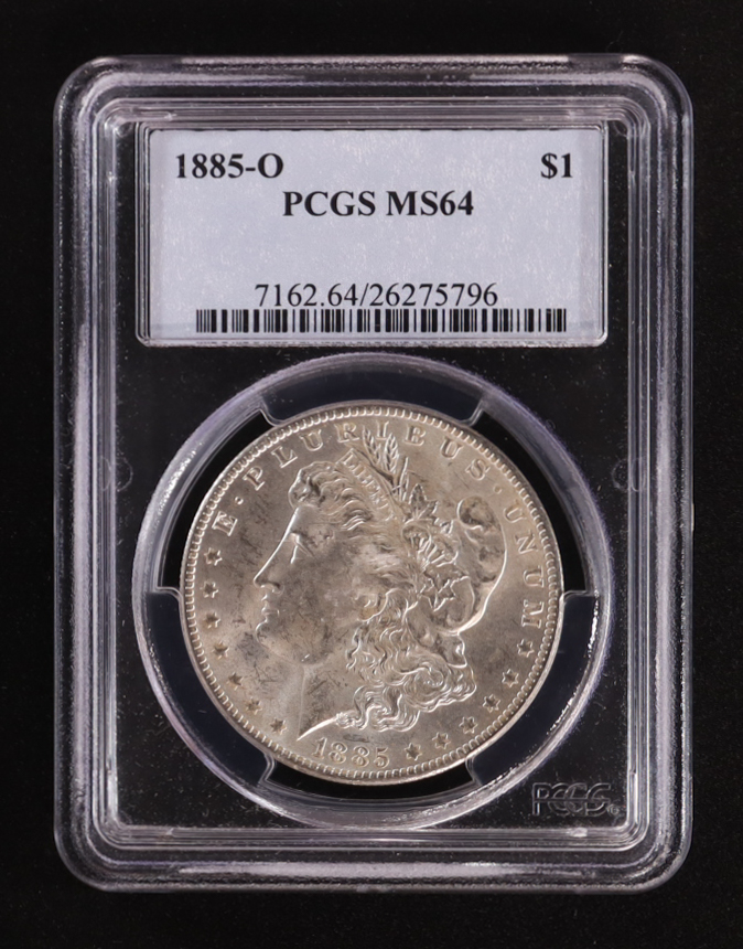 1885-0 Morgan Silver Dollar (PCGS MS64) at PristineAuction.com 1885-0 Morgan Silver Dollar (PCGS MS64) at PristineAuction.com