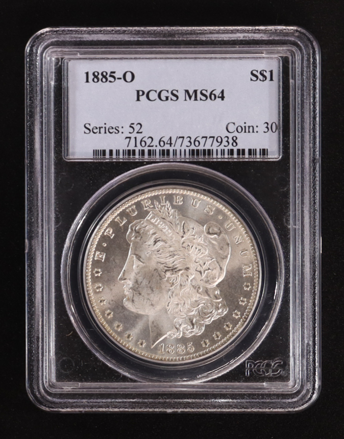 1885-0 Morgan Silver Dollar (PCGS MS64) at PristineAuction.com 1885-0 Morgan Silver Dollar (PCGS MS64) at PristineAuction.com