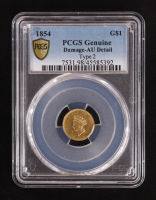 1854 Indian Princess Gold Dollar Type 2 (PCGS Genuine) at PristineAuction.com
