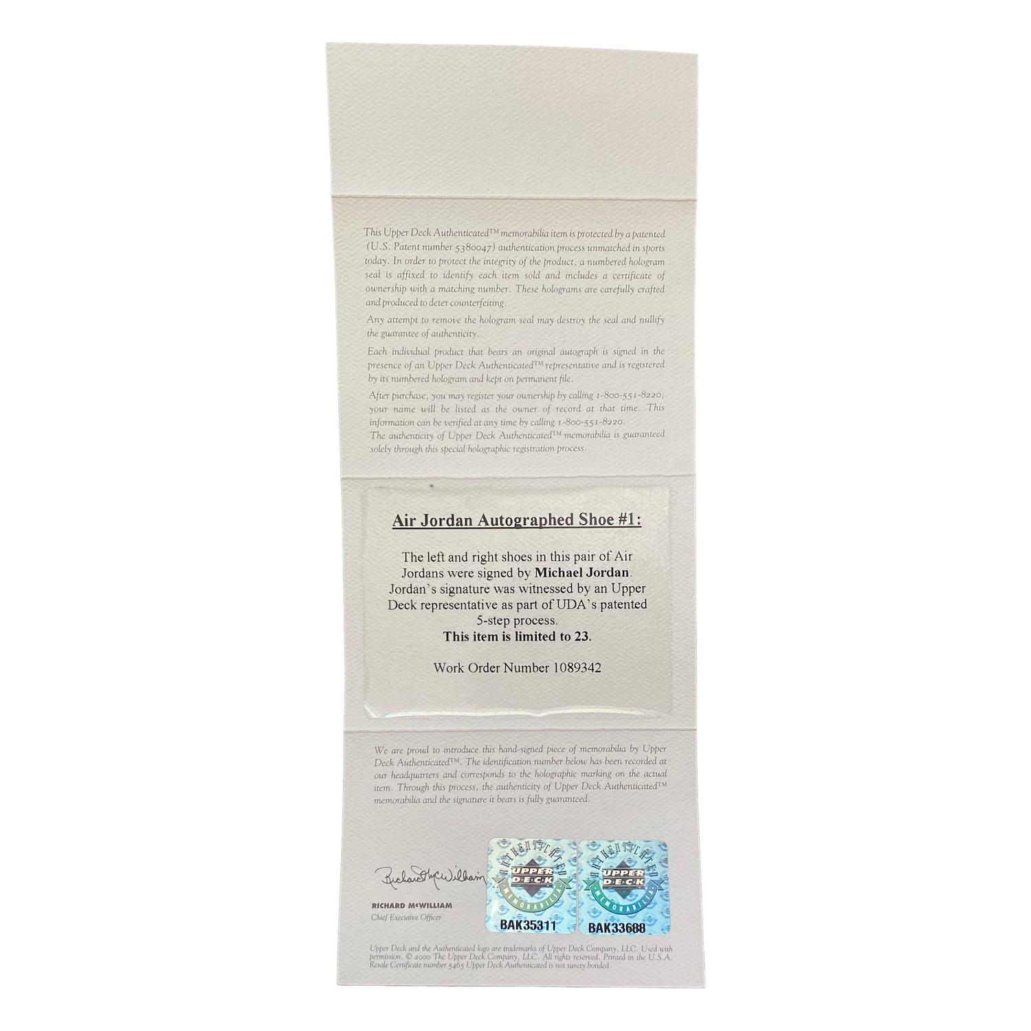 Michael Jordan Signed LE Pair of Legacy Edition 1's & 22's Basketball Shoes (UDA & GOAT) at PristineAuction.com Michael Jordan Signed LE Pair of Legacy Edition 1's & 22's Basketball Shoes (UDA & GOAT) at PristineAuction.com