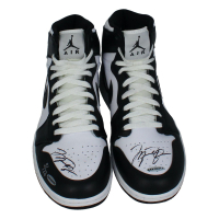 Michael Jordan Signed LE Pair of Legacy Edition 1's & 22's Basketball Shoes (UDA & GOAT) at PristineAuction.com