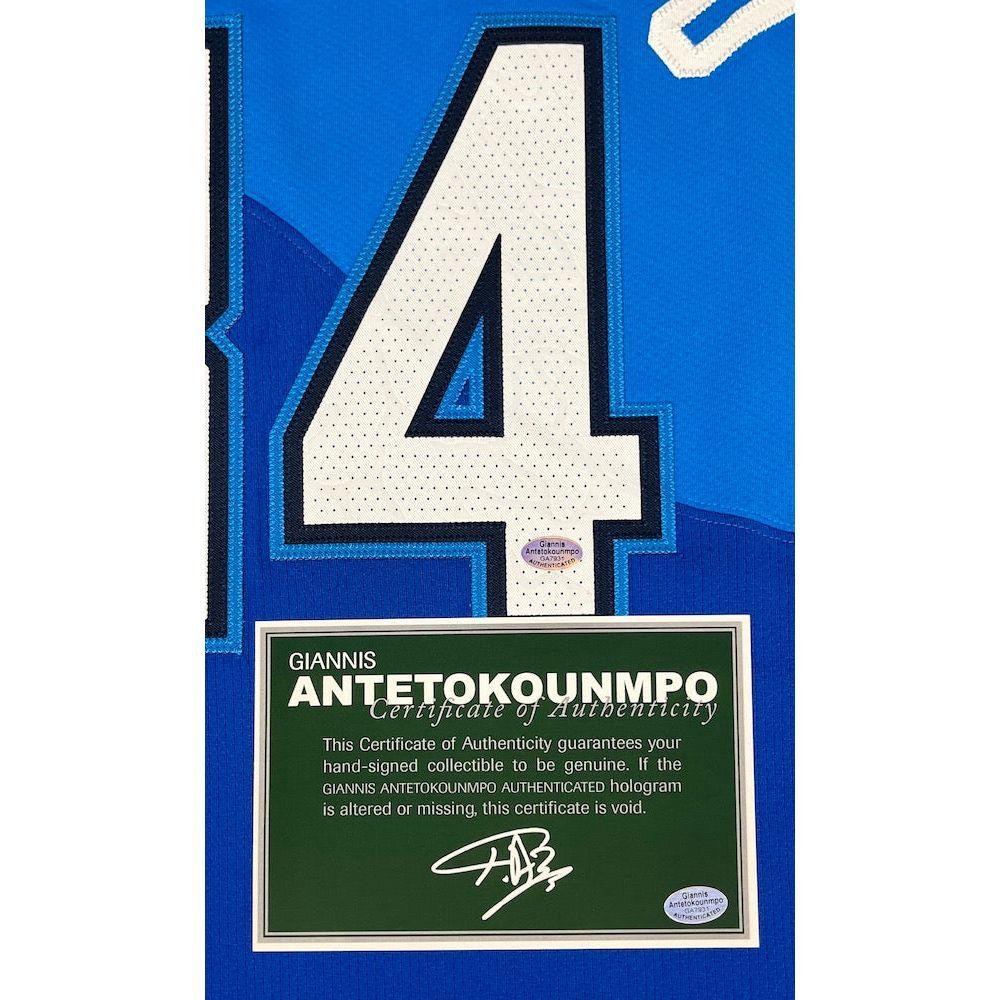 Giannis Antetokounmpo Signed Bucks Jersey (Beckett & JSA & Antetokounmpo) at PristineAuction.com Giannis Antetokounmpo Signed Bucks Jersey (Beckett & JSA & Antetokounmpo) at PristineAuction.com