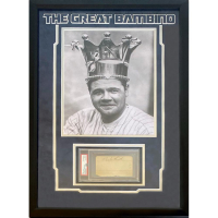 Babe Ruth Signed Yankees Custom Framed Cut Display (PSA) at PristineAuction.com