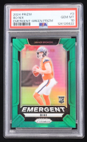 Bo Nix 2024 Panini Emergent Green Prizm #3 RC (PSA 10) at PristineAuction.com