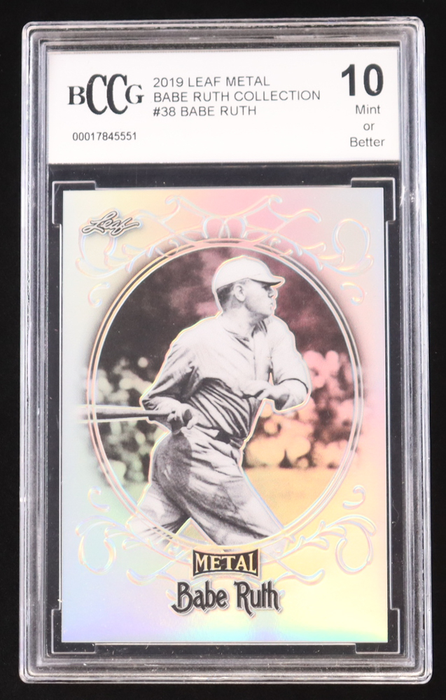 Babe Ruth 2019 Leaf Metal Babe Ruth Collection #38 (BCCG 10) at PristineAuction.com Babe Ruth 2019 Leaf Metal Babe Ruth Collection #38 (BCCG 10) at PristineAuction.com