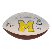 Jaylen Harrell Signed Michigan Wolverines Logo Football Inscribed "2023 National Champs" (Schwartz) at PristineAuction.com