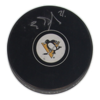 Evgeni Malkin Signed Penguins Logo Hockey Puck (JSA) at PristineAuction.com