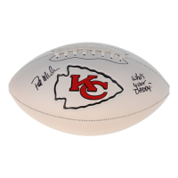 Pat Mahomes Sr. Signed Chiefs Logo Football Inscribed "Who's Your Daddy?" (Schwartz) at PristineAuction.com