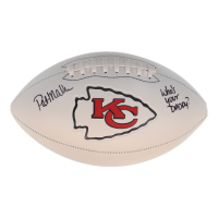 Pat Mahomes Sr. Signed Chiefs Logo Football Inscribed "Who's Your Daddy?" (Schwartz) at PristineAuction.com