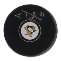 Evgeni Malkin Signed Penguins Logo Hockey Puck (JSA) at PristineAuction.com