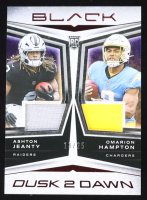 Ashton Jeanty / Omarion Hampton 2025 Panini Black Dusk 2 Dawn #D2D-AJOH RC #13/25 at PristineAuction.com