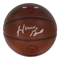 Horace Grant Signed Bulls Logo Basketball (Schwartz) at PristineAuction.com
