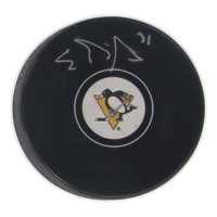 Evgeni Malkin Signed Penguins Logo Hockey Puck (JSA) at PristineAuction.com
