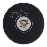 Evgeni Malkin Signed Penguins Logo Hockey Puck (JSA) at PristineAuction.com