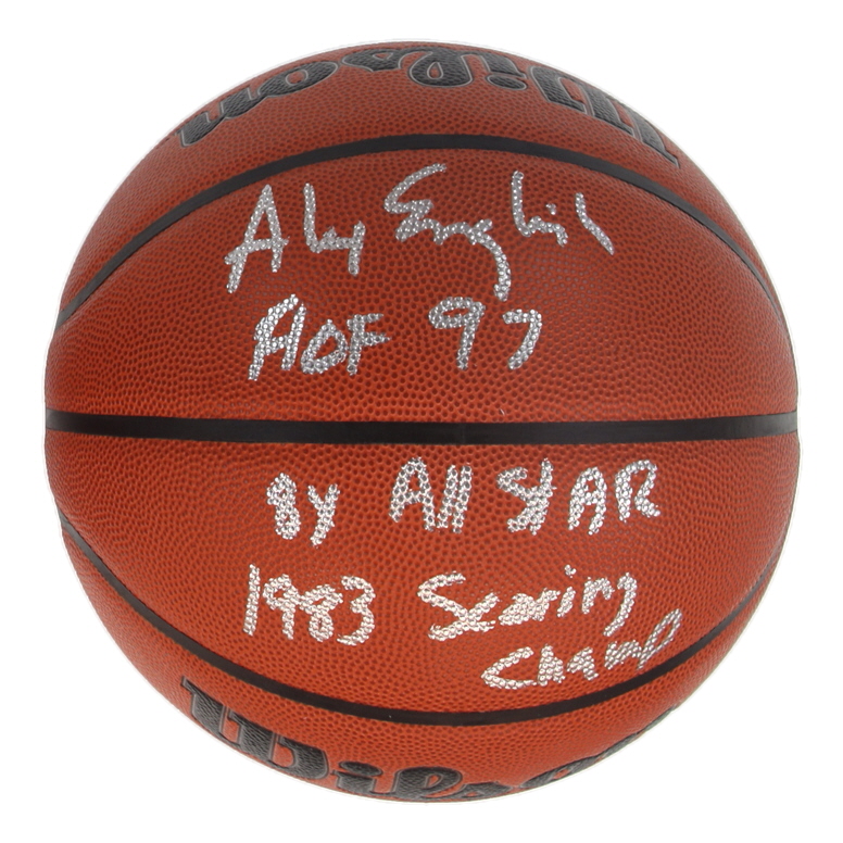 Alex English Signed NBA Basketball Inscribed "HOF 97", "1983 Scoring Champ" & "8x All Star" (Schwartz) at PristineAuction.com Alex English Signed NBA Basketball Inscribed "HOF 97", "1983 Scoring Champ" & "8x All Star" (Schwartz) at PristineAuction.com
