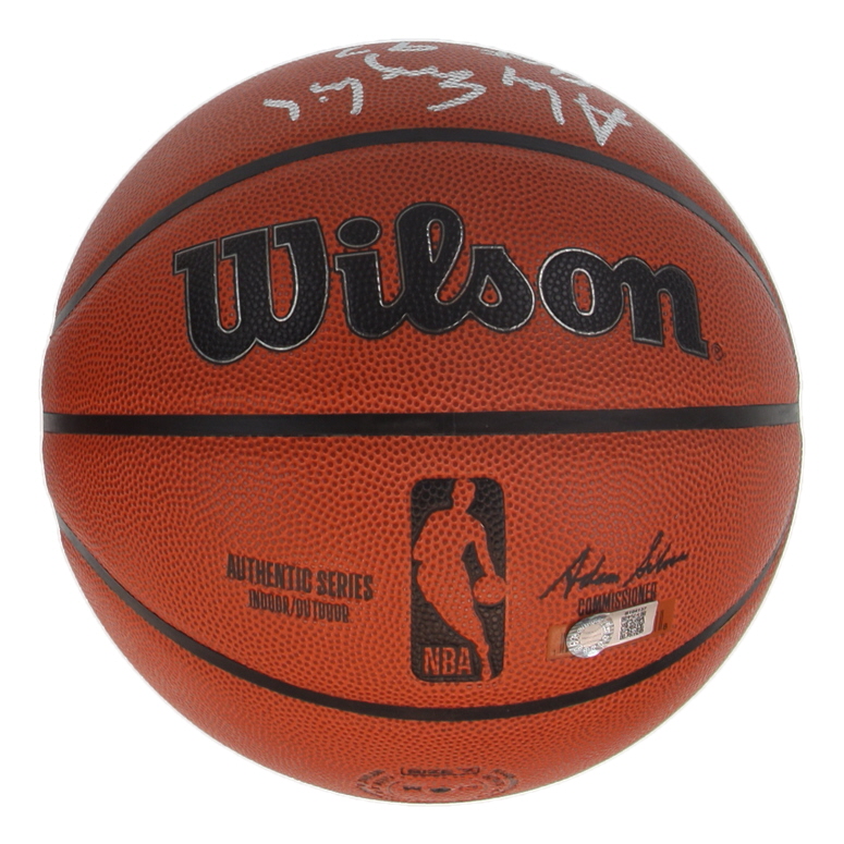 Alex English Signed NBA Basketball Inscribed "HOF 97", "1983 Scoring Champ" & "8x All Star" (Schwartz) at PristineAuction.com Alex English Signed NBA Basketball Inscribed "HOF 97", "1983 Scoring Champ" & "8x All Star" (Schwartz) at PristineAuction.com