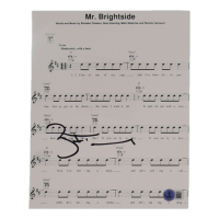 Brandon Flowers Signed The Killers "Mr. Brightside" 8x10 Sheet Music Print (Beckett) at PristineAuction.com