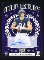 Colston Loveland 2025 Panini Donruss Optic Rookie Recruits Autographs Purple Stars #10 RC #12/25 at PristineAuction.com