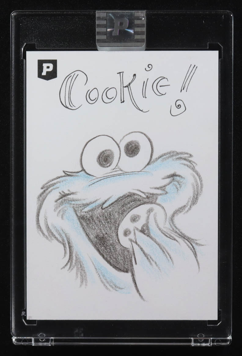 Cookie Monster | The Muppets | Original Art Sketch Card by Guy Gilchrist (1/1 Original Art) at PristineAuction.com Cookie Monster | The Muppets | Original Art Sketch Card by Guy Gilchrist (1/1 Original Art) at PristineAuction.com