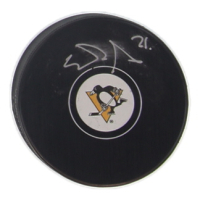 Evgeni Malkin Signed Penguins Logo Hockey Puck (JSA) at PristineAuction.com