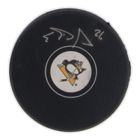 Evgeni Malkin Signed Penguins Logo Hockey Puck (JSA) at PristineAuction.com