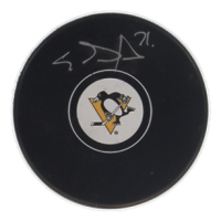 Evgeni Malkin Signed Penguins Logo Hockey Puck (JSA) at PristineAuction.com