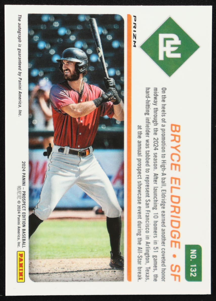 Bryce Eldridge 2024 Panini Prospect Edition Holo Prospect Ticket Signatures Silver #132 RC at PristineAuction.com Bryce Eldridge 2024 Panini Prospect Edition Holo Prospect Ticket Signatures Silver #132 RC at PristineAuction.com